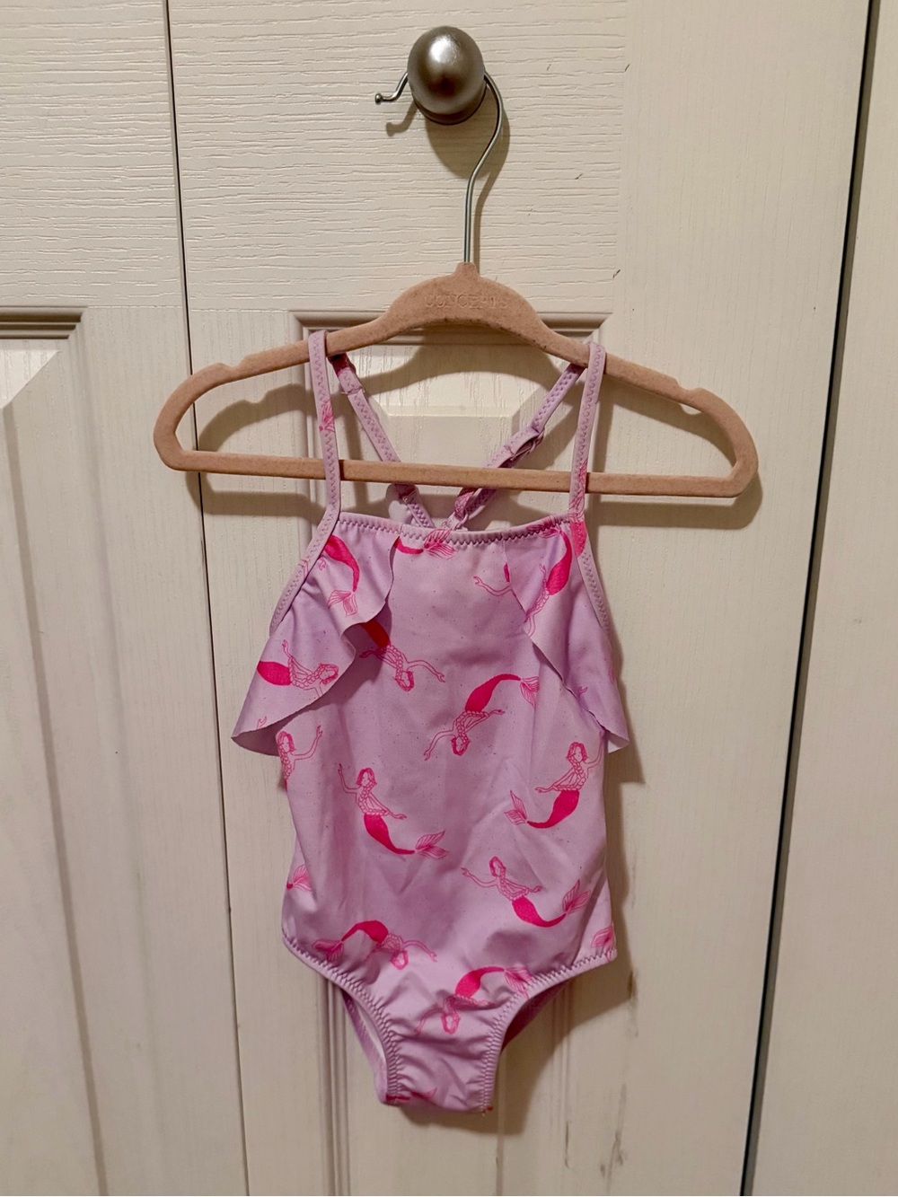 Zara Pink Mermaid Ruffle One-Piece Swimsuit